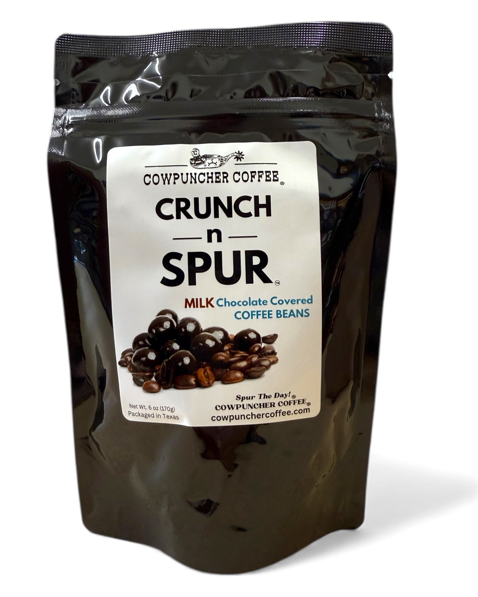 CRUNCH-N-SPUR™
MILK CHOCOLATE COVERED COFFEE BEANS