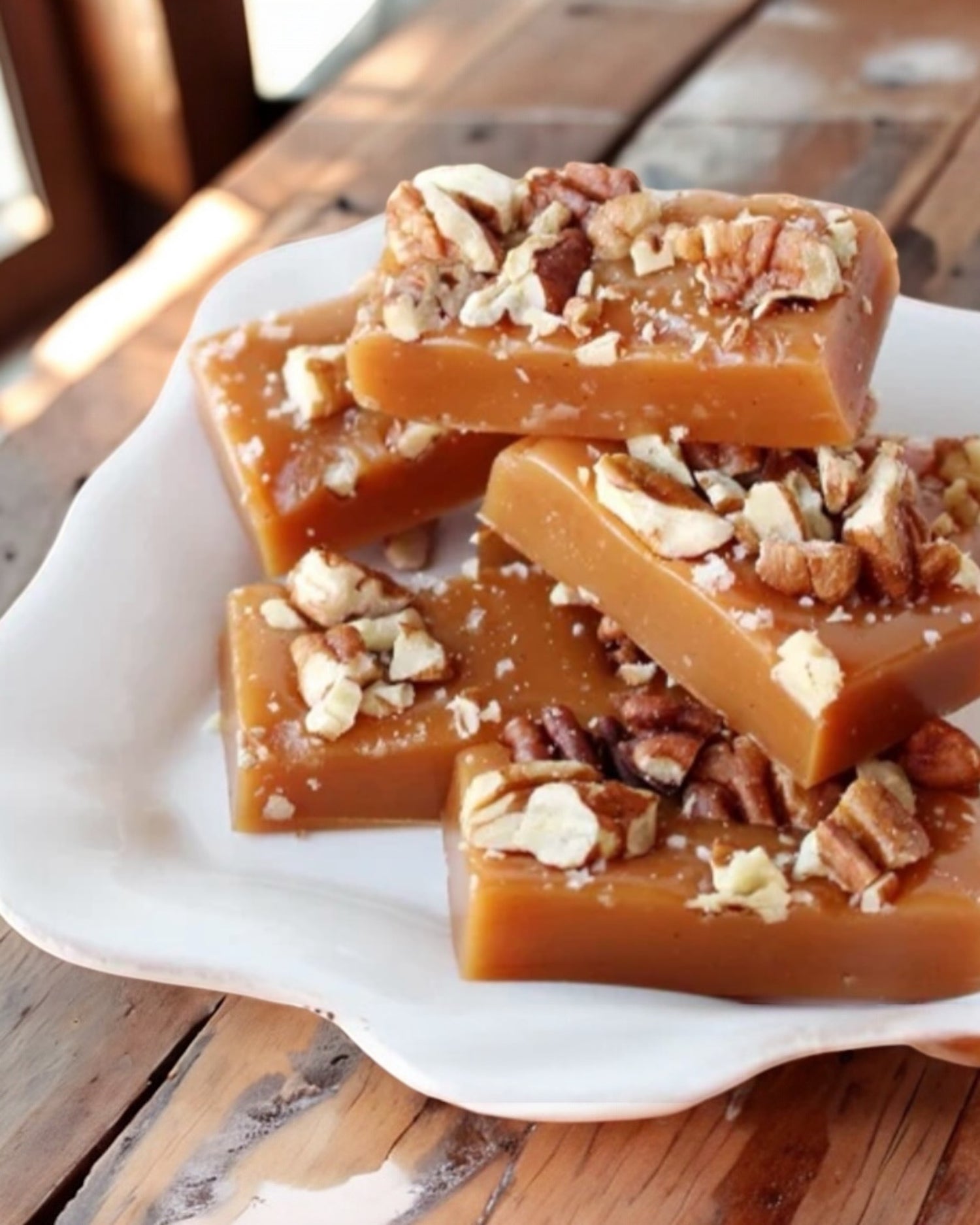 caramel and pecans