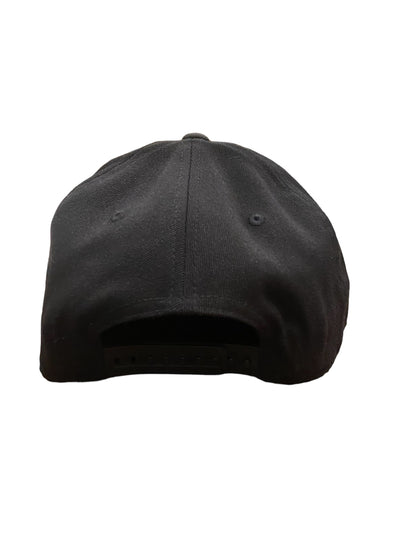 Cowpuncher Coffee Premium Trucker Flatbill, Black with Brushed Stainless Steel Cap