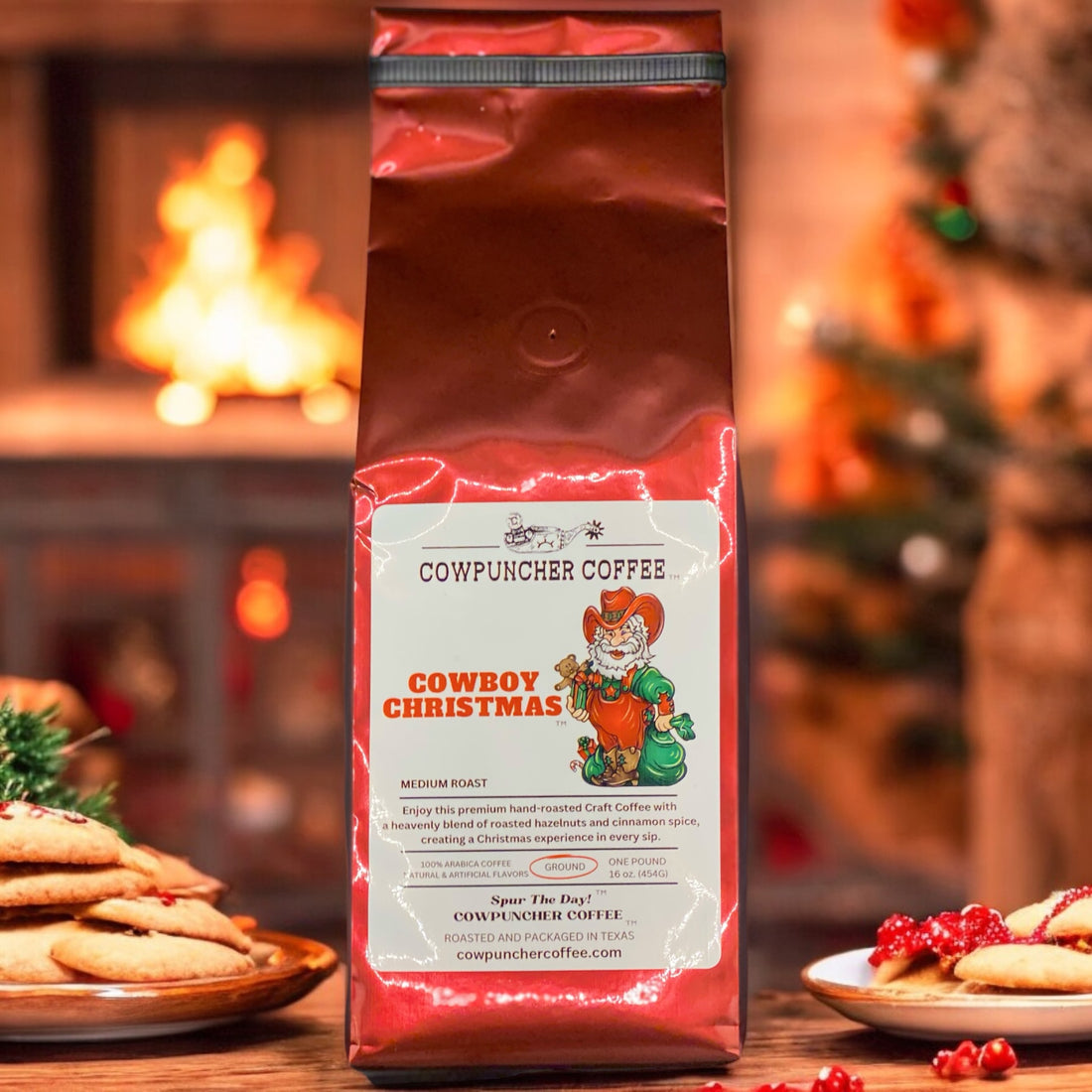 COWBOY CHRISTMAS Hazelnut &amp; Cinnamon Spice, Ground