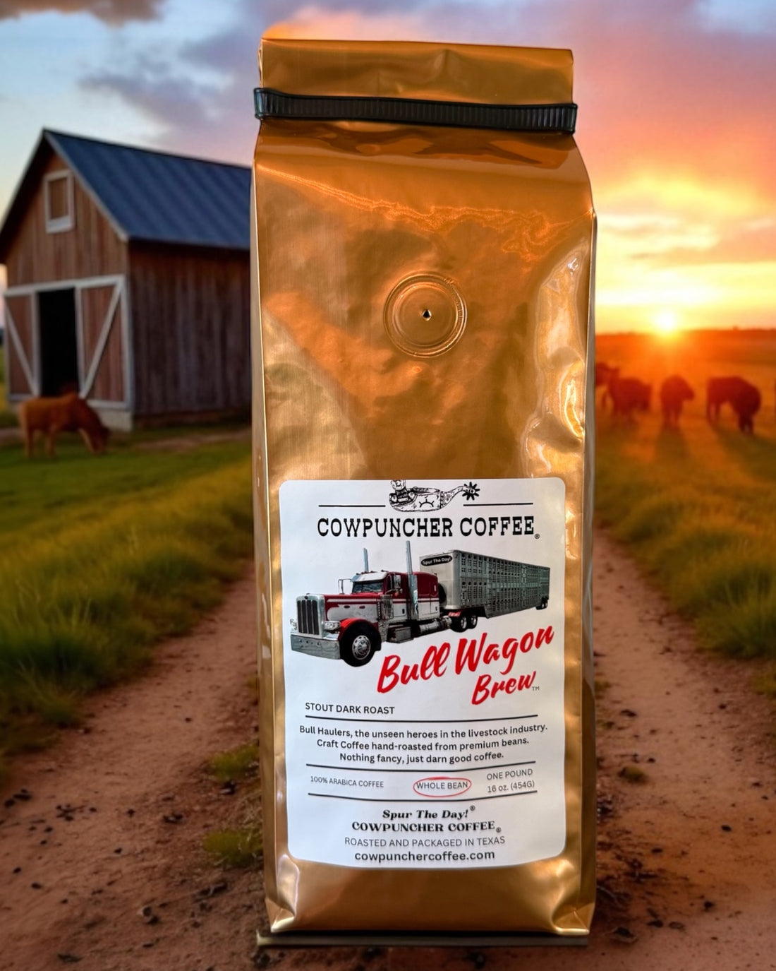 Bull Wagon Brew™ Stout Dark Roast, Whole Bean