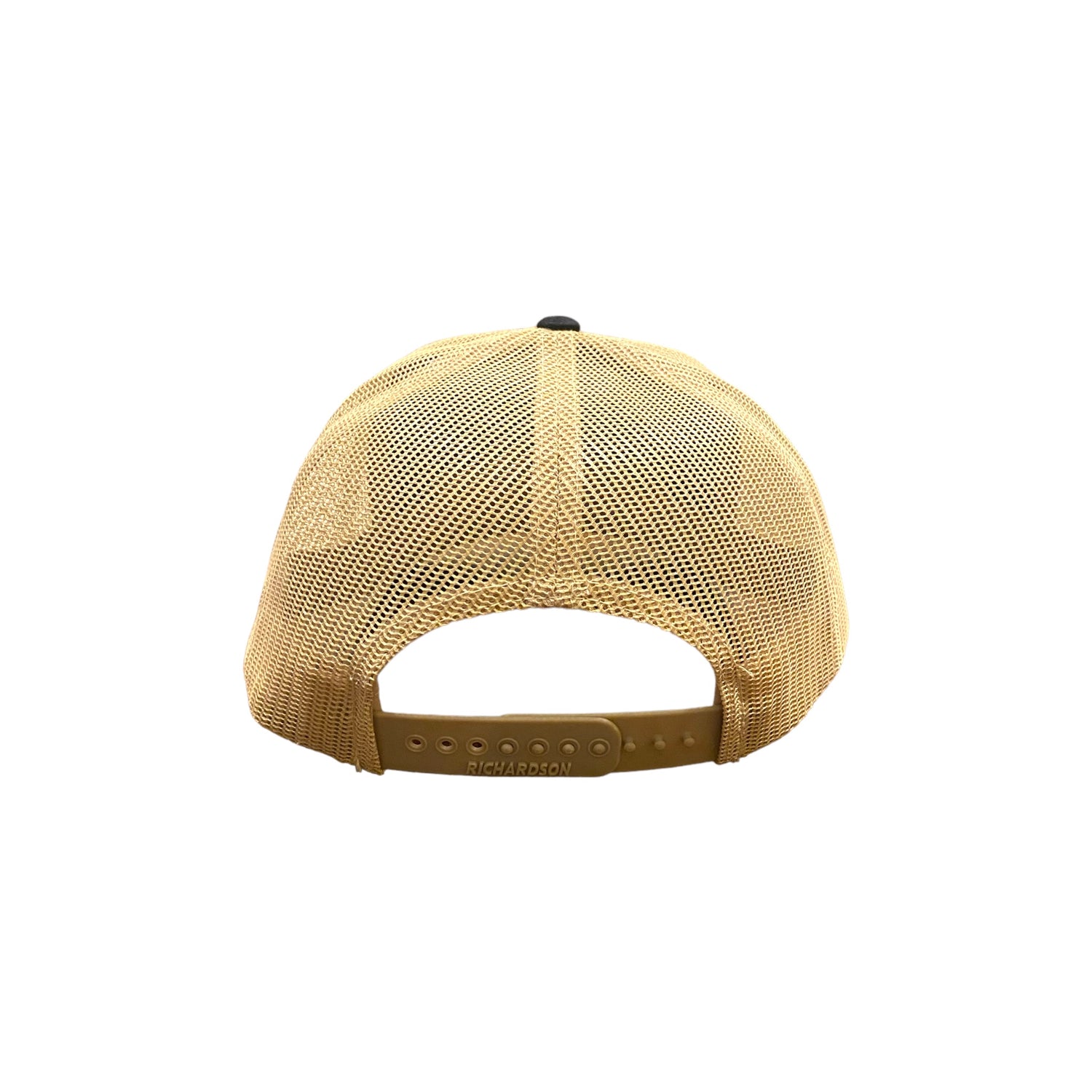 Cowpuncher Coffee 6-panel Richardson Original 112 Trucker, Tan and Black Cap