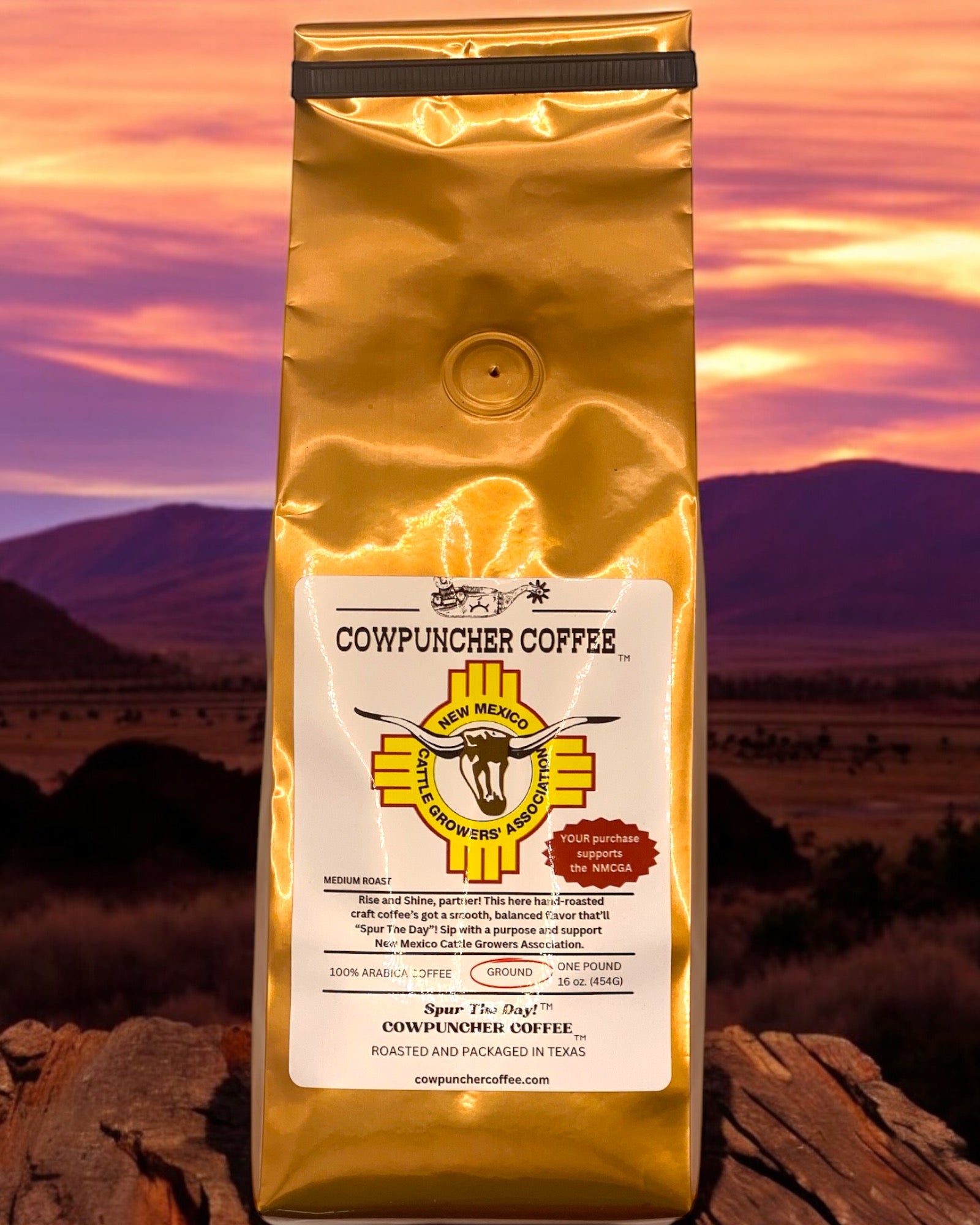 Breakfast Blend New Mexico Cattle Growers Medium Roast, Ground, One Pound -$5 Donated New Mexico Cattle Growers