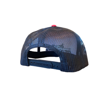 Cowpuncher Coffee 5-panel Flatbill, Red and Black Cap