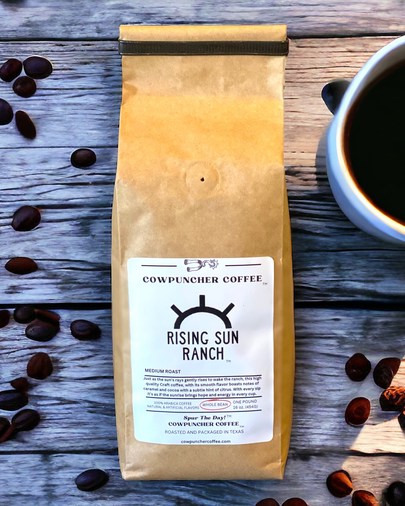 RISING SUN RANCH Medium Roast, Whole Bean