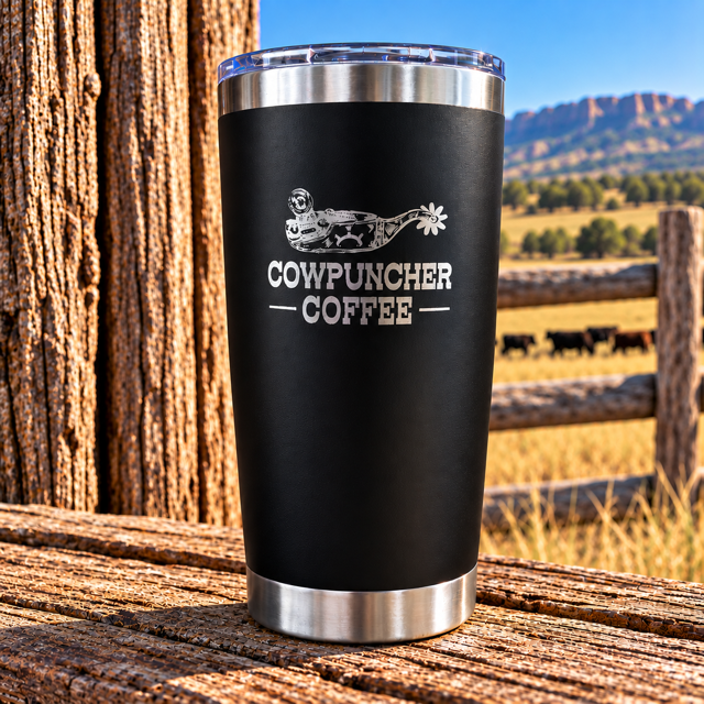 Black - 20oz Stainless Steel Tumbler